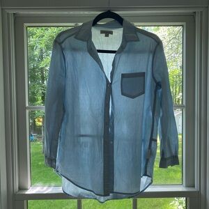 Light denim button up shirt from Calvin Klein Jeans.